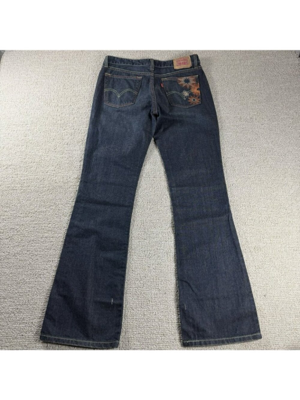 Levi's 518 Super Low Embroidered Bootcut Jeans Women’s Size 7 x 31 - Picture 7 of 8